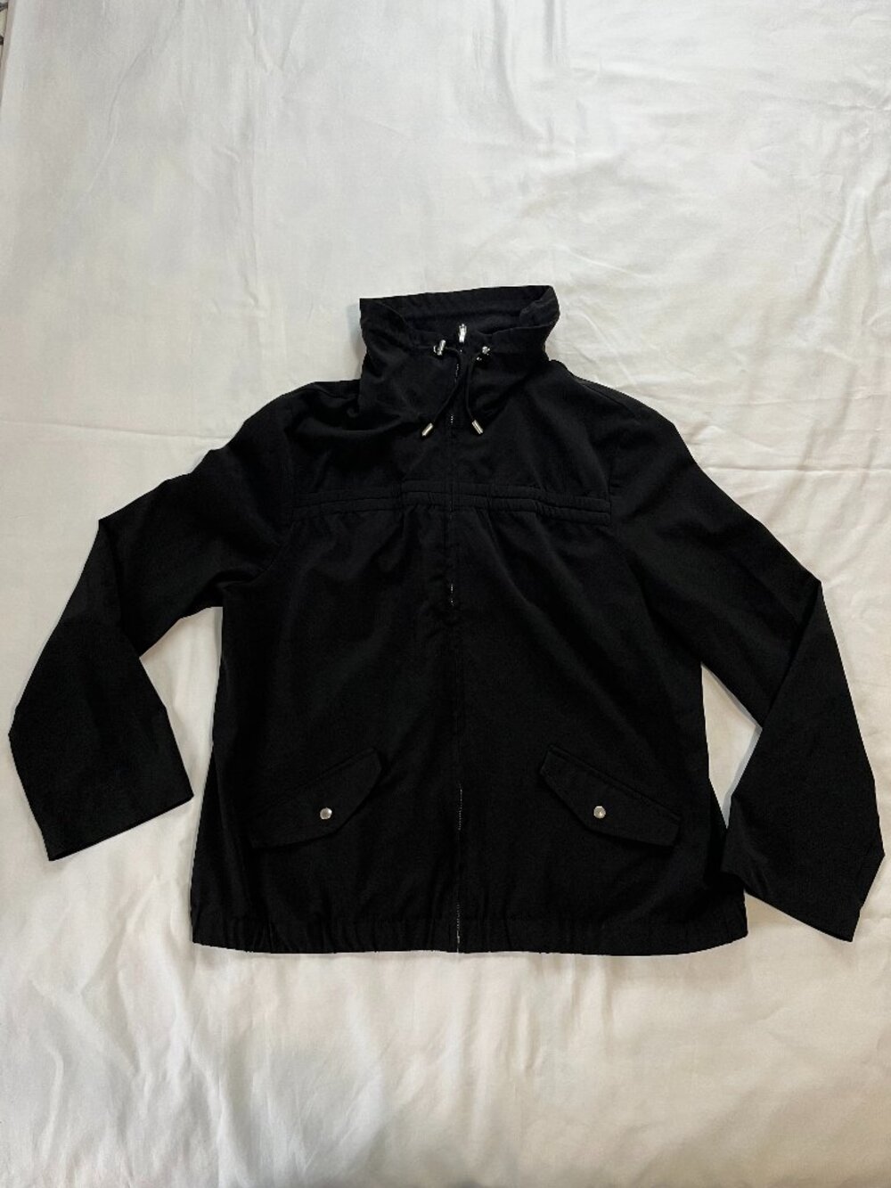 Zenergy By Chico's Black Lightweight Mock Neck Jacket